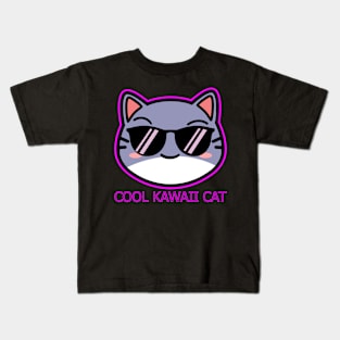 Cool Kawaii Cat English Kids T-Shirt